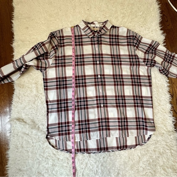 Barbour Plaid Bethwin Long Sleeve Top NWT Sz 8 - Picture 5 of 6
